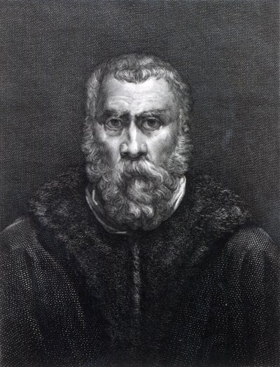Tintoretto, graviert von Delaistre von Jacopo Robusti Tintoretto